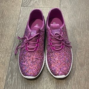 Fuchsia Glitter Sneakers – Size 10